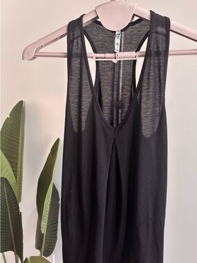 Black Racerback V-Neck Tank Top